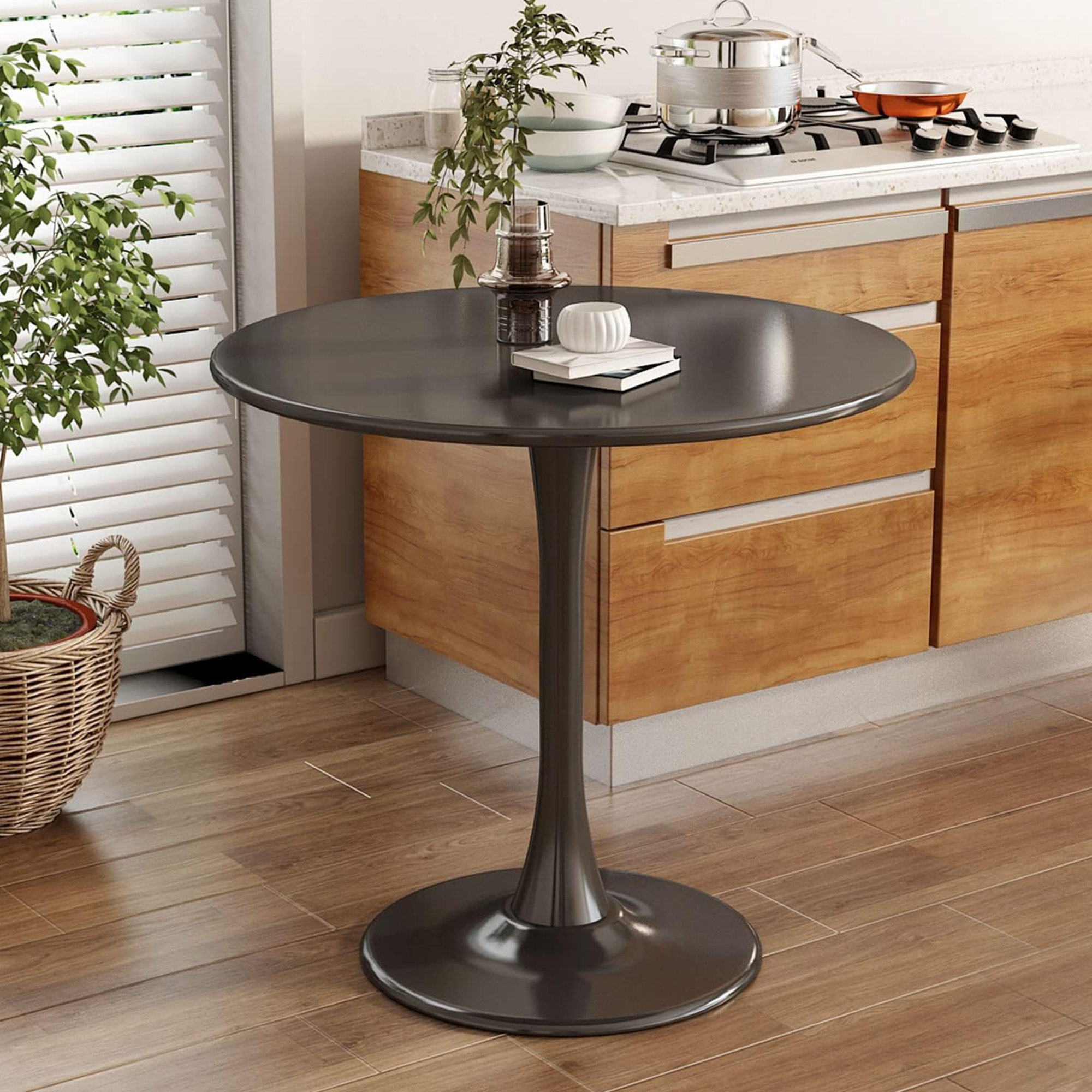 George Oliver 24" Round Table, Base Round Kitchen Table, Modern Dining ...